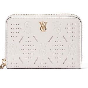 Victoria's Secret Cream Wallet with Gold Accents